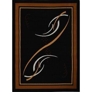 Home Dynamix Modern Accents Black Area Rug 6x8 Contemporary Carpet - Actual 5'